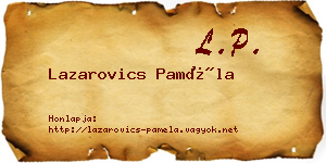 Lazarovics Paméla névjegykártya